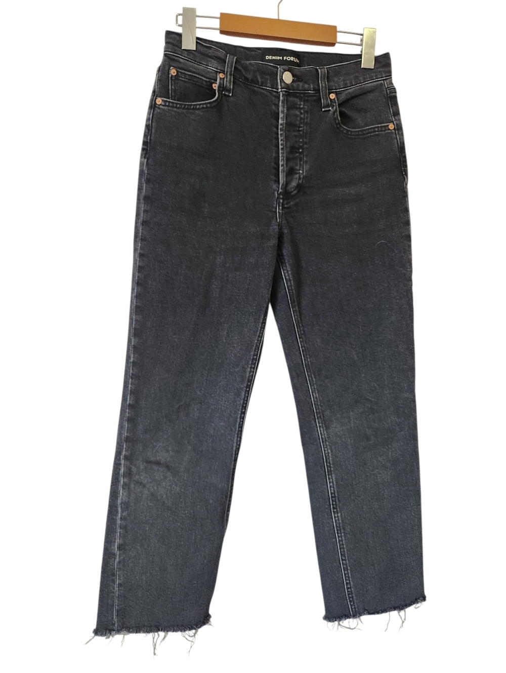 Aritzia Denim Forum The Arlo High Rise Straight Jeans Black Eyeliner 26